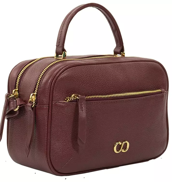 Bolsa Classe Couro ref. 3310 Vinho - Imagem 2