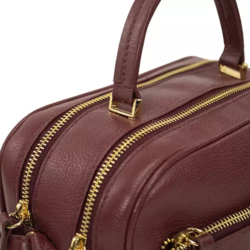 Bolsa Classe Couro ref. 3310 Vinho - Imagem 4